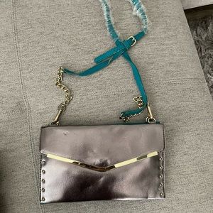 Gianni Bini crossbody Pewter & turquoise NWT